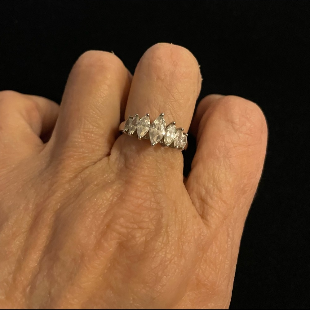 FREE WITH $100 ORDER Sterling Silver Marquise CZ Band